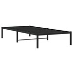 vidaXL Cadre de lit métal noir 90x190 cm