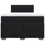 vidaXL Sommier à lattes de lit avec matelas Noir 120x200 cm Velours