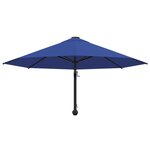 vidaXL Parasol mural avec mât métallique 300 cm Bleu