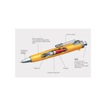 Stylo Bille Tout Terrain AirPress Pen, orange x 4 TOMBOW