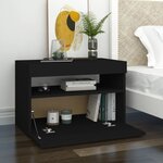vidaXL Meubles TV avec lumières LED 2 Pièces Noir 60x35x40 cm