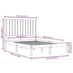 vidaXL Cadre de lit Bois de pin massif 120x200 cm