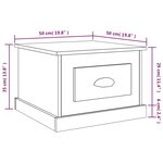 vidaXL Table basse Noir 50x50x35 cm Bois d'ingénierie