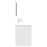 vidaXL Ensemble de meubles de salle de bain Blanc Aggloméré