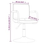 vidaXL Chaises pivotantes à manger lot de 6 gris foncé velours
