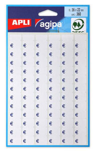 Pochettes 360 Étiquettes Euro 16X22