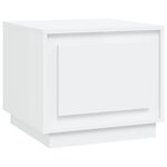 vidaXL Table basse blanc 51x50x44 cm bois d'ingénierie