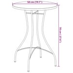 vidaXL Table de bistro mosaïque terre cuite Ø50x70 cm céramique