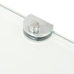 vidaXL Étagères d'angle 2 Pièces et supports Verre Transparent 25x25 cm