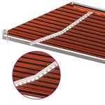vidaXL Auvent automatique capteur de vent LED 600x350 cm Orange marron