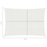 vidaXL Voile d'ombrage 160 g/m² Blanc 5x6 m PEHD