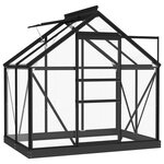 vidaXL Serre en verre Anthracite 155x103x191 cm Aluminium