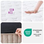 vidaXL Matelas à ressorts ensachés moyen plus 80x200 cm