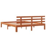 vidaXL Cadre de lit sans matelas cire marron 150x200cm bois pin massif
