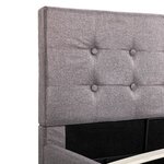 vidaXL Cadre de lit à stockage hydraulique Taupe Tissu 100x200 cm