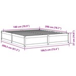 vidaXL Cadre de lit sans matelas 180x200 cm bois massif de pin
