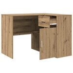 vidaXL Bureau d'angle en chêne artisanal 102x88x75 cm en bois d'ingénierie
