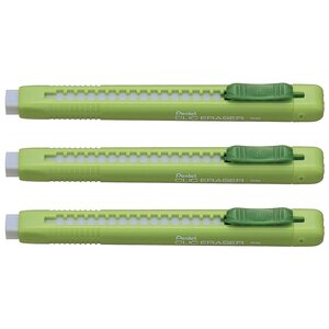 Stylo gomme CLIC ERASER Corps Vert Clair x 3 PENTEL