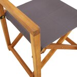 vidaXL Chaises pliables de jardin lot de 2 gris foncé tissu