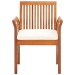 vidaXL Ensemble à manger d'extérieur 7 Pièces et coussins Acacia solide