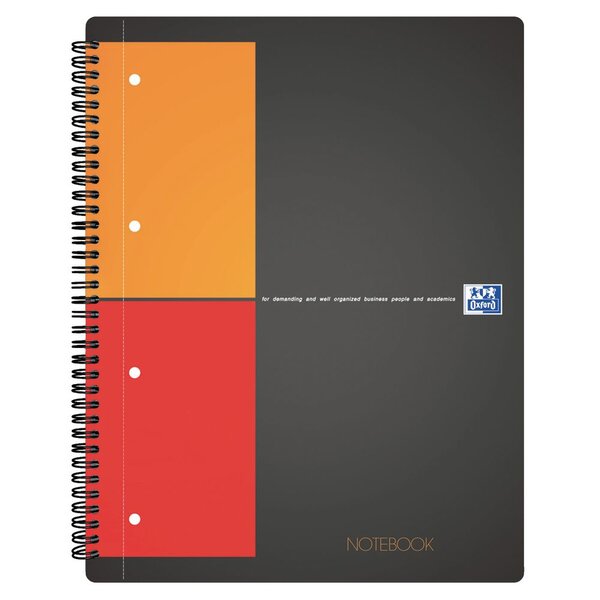 International Notebook Connect Cahier spirale A4+ 23 x 29,5 cm perforé 4 trous - petits carreaux 5x5 - 160 pages - compatible SCRIBZEE®