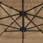 vidaXL Parasol de jardin avec mât en acier marron 248x248x248 cm