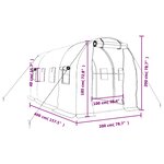 vidaXL Serre avec cadre en acier vert 8 m² 4x2x2 m