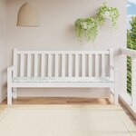 vidaXL Coussin de banc de jardin motif de feuilles 200x50x4 cm tissu