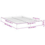 vidaXL Cadre de lit chêne fumé 140x200 cm bois d'ingénierie