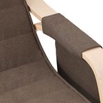 vidaXL Chaise à bascule Marron foncé Tissu