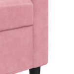 vidaXL Ensemble de canapés 4 Pièces avec coussins Rose Velours