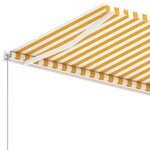 vidaXL Auvent manuel rétractable sur pied 450x300 cm Jaune et blanc