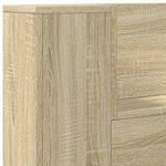 vidaXL Armoire tête de lit avec LED chêne sonoma 120x16 5x103 5 cm