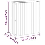 vidaXL Jardinière 59x27 5x70 cm bois massif d'acacia