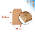 Lot de 5 enveloppes carton b-box 1 marron format 176x250 mm