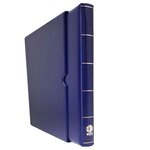 Album SUPRA : étui + reliure (Bleu) - Album à anneaux pour timbres