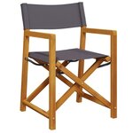 vidaXL Chaises pliables de jardin lot de 2 gris foncé tissu
