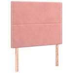 vidaXL Sommier à lattes de lit avec matelas Rose 120x200 cm Velours