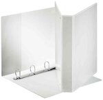 classeur 4 anneaux 40 mm personnalisable 3 poches Dos de 65 mm Blanc ESSELTE