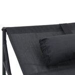 vidaXL Lit de jardin - Anthracite - 200x74x73 cm - Acier & Textilène
