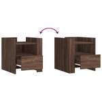 vidaXL Table de chevet chêne marron 45x50x50 cm bois d’ingénierie
