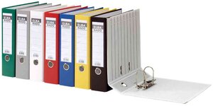 classeur rado brillant, largeur de dos: 80 mm, blanc ELBA