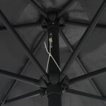 vidaXL Parasol de jardin et mât en aluminium 270x246 cm Anthracite