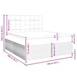 vidaXL Sommier à lattes de lit avec matelas Rose 200x200 cm Velours