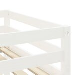vidaXL Lit mezzanine enfants et rideaux rose 90x200cm bois pin massif