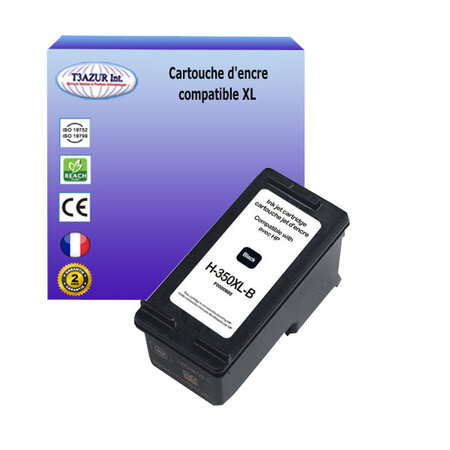 Cartouche compatible avec HP PhotoSmart C5293, C5500, C5540, C5550 remplace HP 350XL - Noire - 25ml -T3AZUR