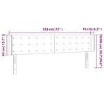 vidaXL Tête de lit à LED Bleu 183x16x78/88 cm Tissu
