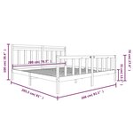 vidaXL Cadre de lit Bois massif 200x200 cm