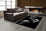 Tapis d'intérieur SKULL 120 x 180 cm - Noir