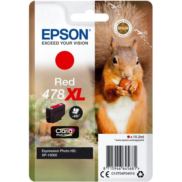 Cartouche encre 478xl rouge ecureuil 10 2ml epson
